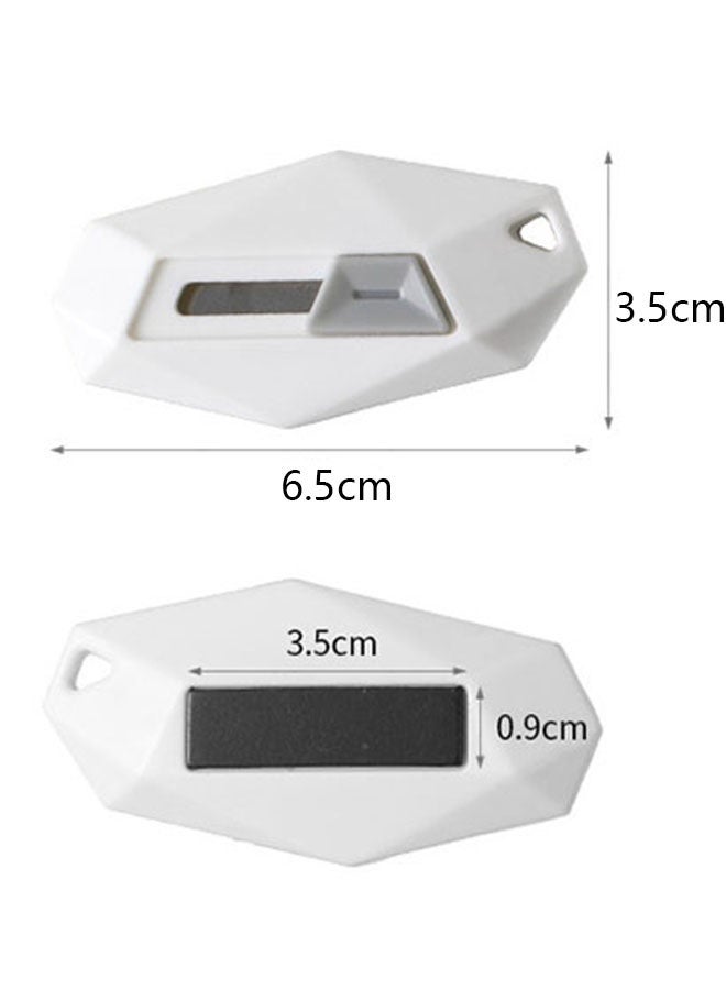 هومستر مقص مغناطيسي أبيض فاخر - مفتوح عبوة مضاد للالتصاق مع سكين تلقائي قابل للسحب | سكين مصغر محمول للاستخدام المنزلي/المكتبي/للشحن | بناء متين من ABS + الفولاذ المقاوم للصدأ | امتصاص مغناطيسي قوي للاستخدام بدون أيدي | أداة قطع آمنة وسهلة الاستخدام - Image 3